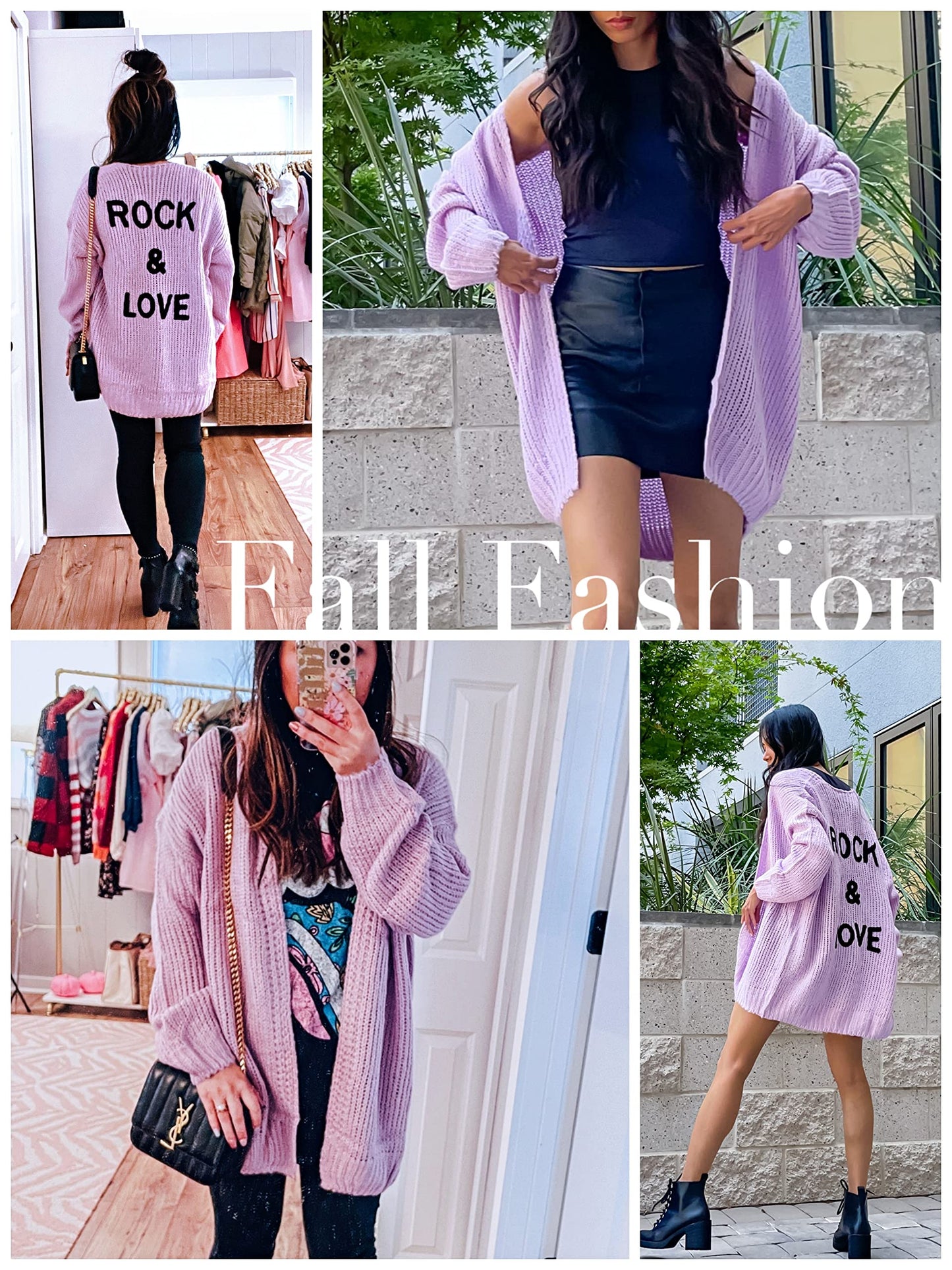 PRETTYGARDEN Women's Long Sleeve Open Front Knit Cardigans Sweaters Soft Loose Draped Coat Outerwear