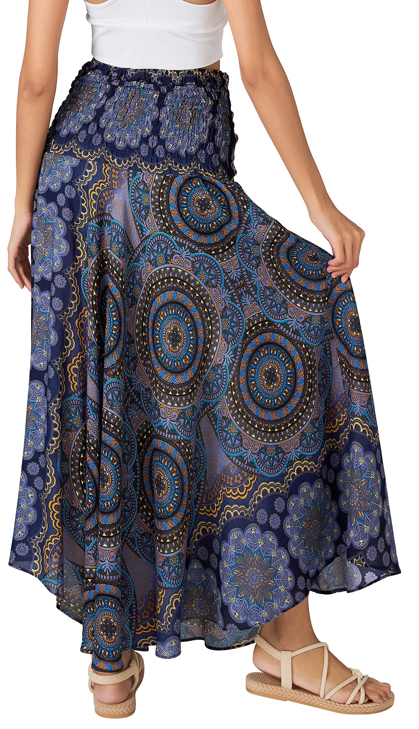Long Boho Skirts for Women - Bohemian Hippie Maxi Summer Skirt