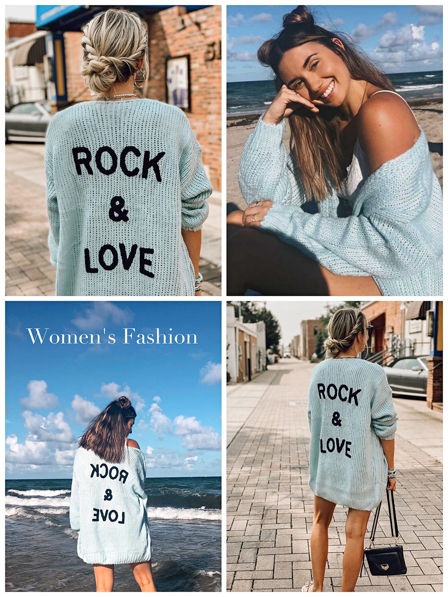 PRETTYGARDEN Women's Long Sleeve Open Front Knit Cardigans Sweaters Soft Loose Draped Coat Outerwear