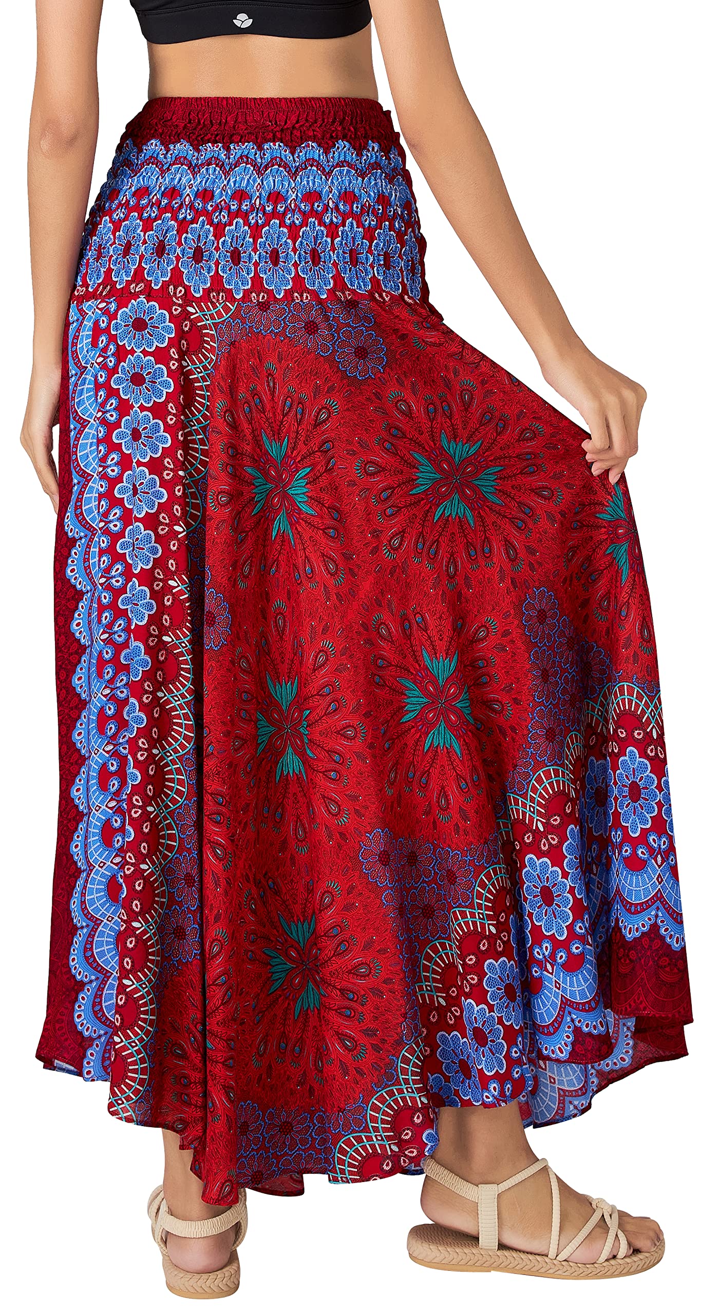 Long Boho Skirts for Women - Bohemian Hippie Maxi Summer Skirt