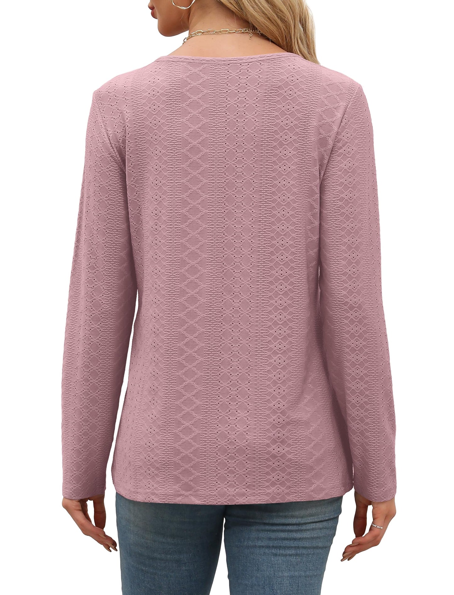 Womens Long Sleeve T Shirts Fashion Tops Comfy Basic Tees Plain Tshirts