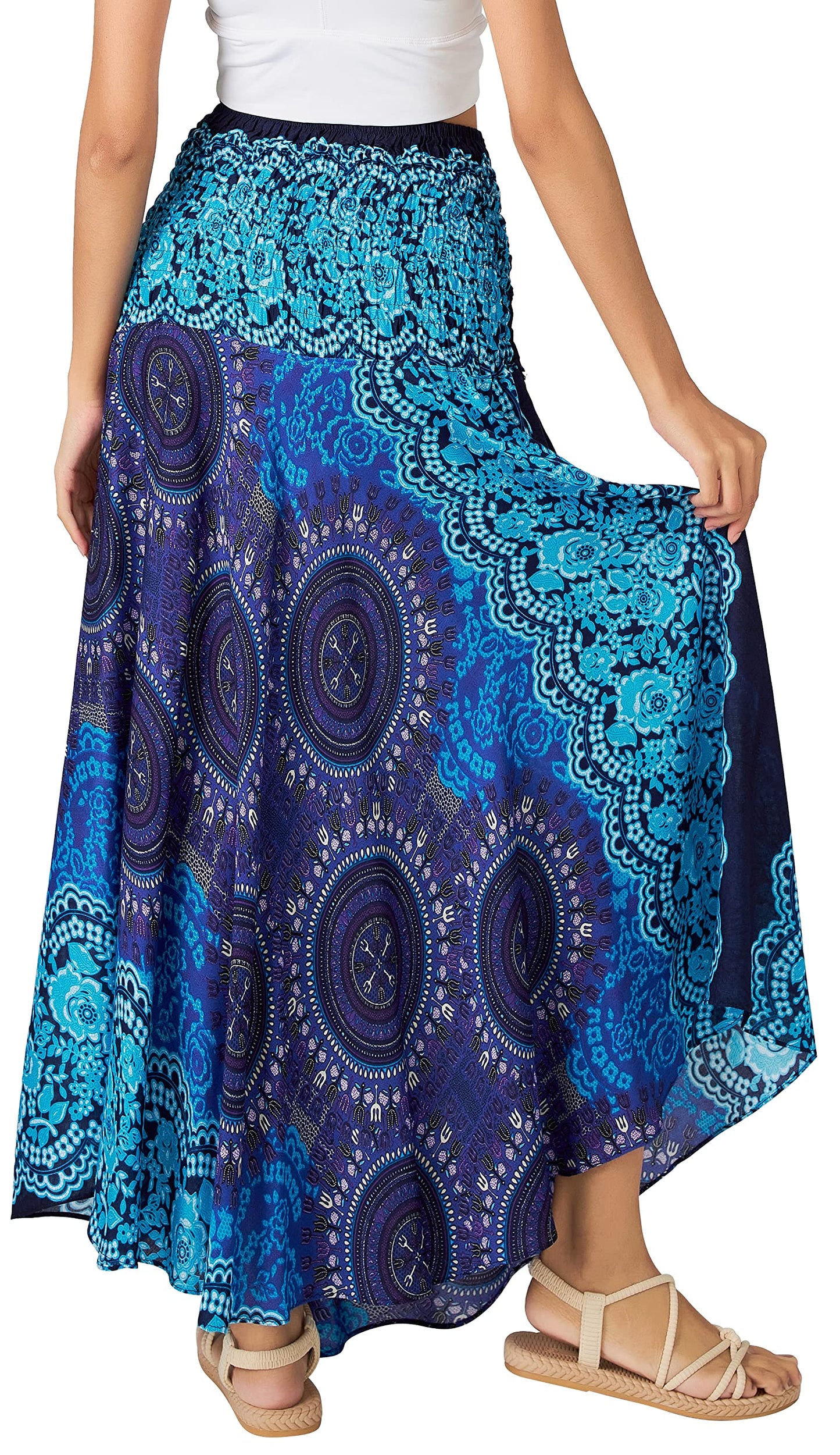 Long Boho Skirts for Women - Bohemian Hippie Maxi Summer Skirt