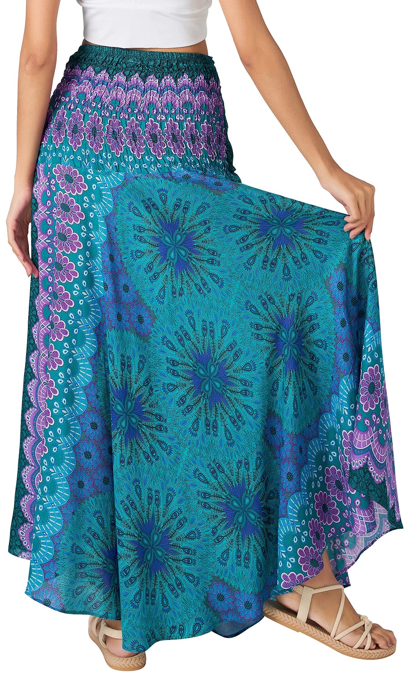 Long Boho Skirts for Women - Bohemian Hippie Maxi Summer Skirt
