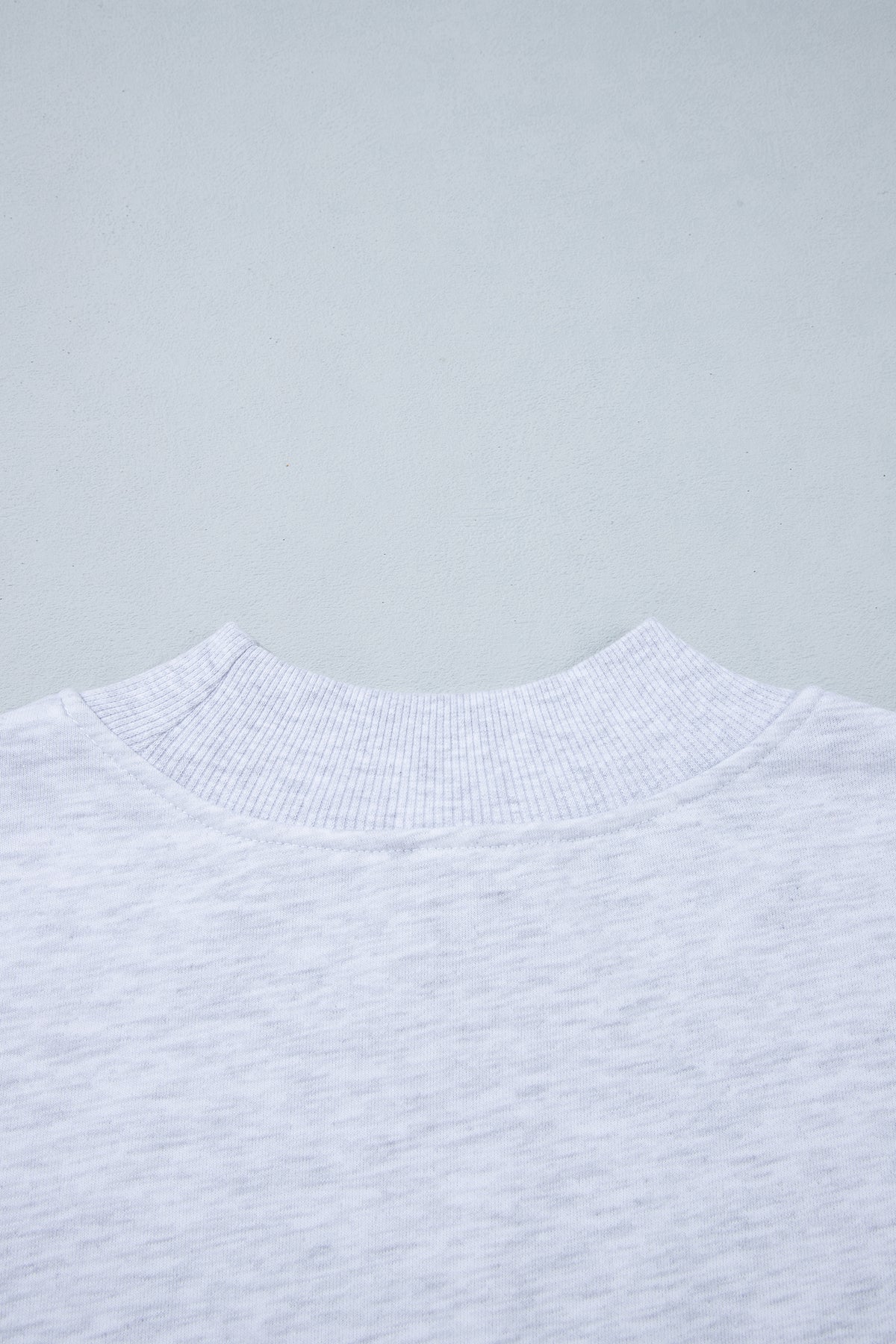 Light Grey High Neck Embroidered Checkered Letter Game Day Sweatshirt