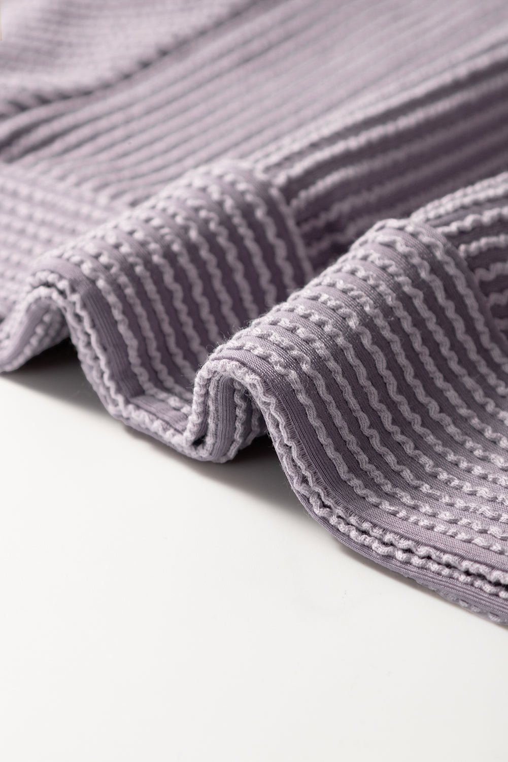 Wild Wind Solid Corded Knit Short Sleeve T Shirt and Wide Leg Pants Set