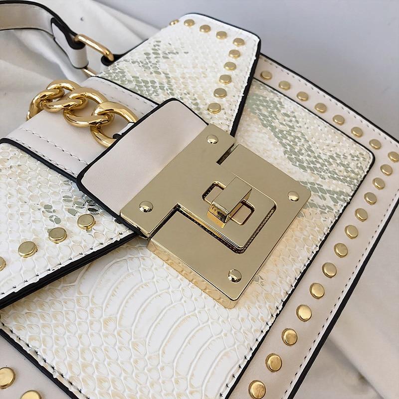 Luxury Small Cross Body Chain Rivet Handbag
