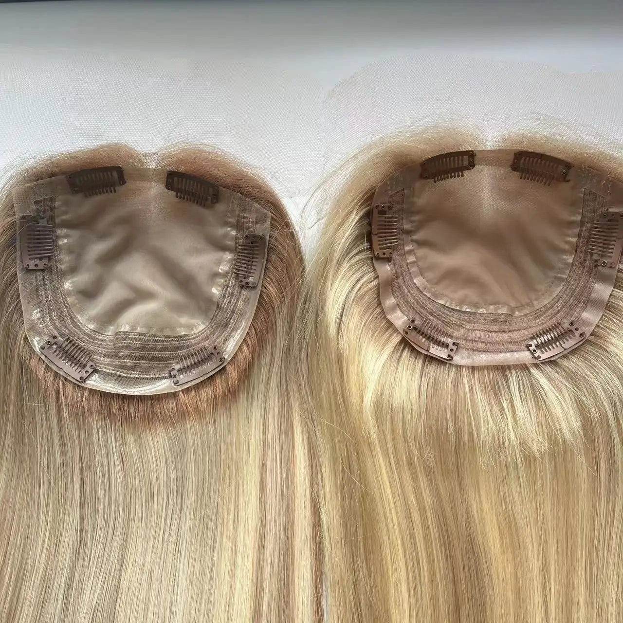 Human Hair Mono Base Topper Hair Piece Balayage Color Kosher Topper