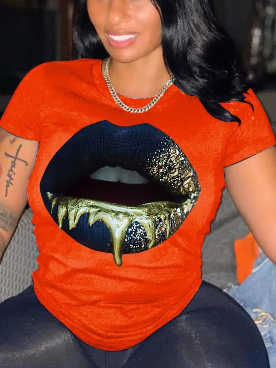 Plus Size Rhinestone Decor T-Shirt: Casual Summer Top